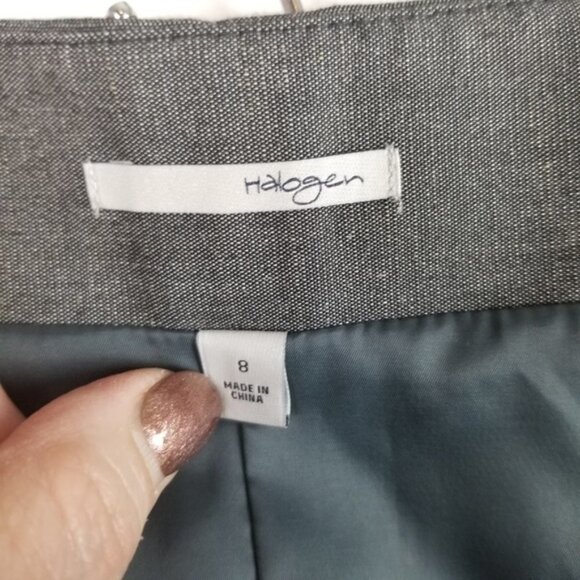 Halogen Linen Blend Pencil Skirt Women's 8 Gray‎ - Picture 2 of 16